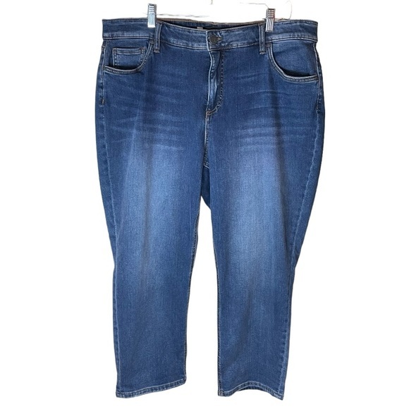 Kut From The Kloth Jeans Lot-2 Boyfriend & Crop Straight Leg Dark Wash Size 16W‎ - Picture 10 of 15